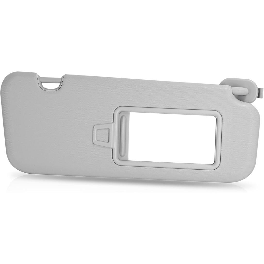 Grey Right Passenger Side Sun Visor With Mirror Compatible With Hyundai Elantra 2016 2017 2018 Replace#85220-F0100TTX