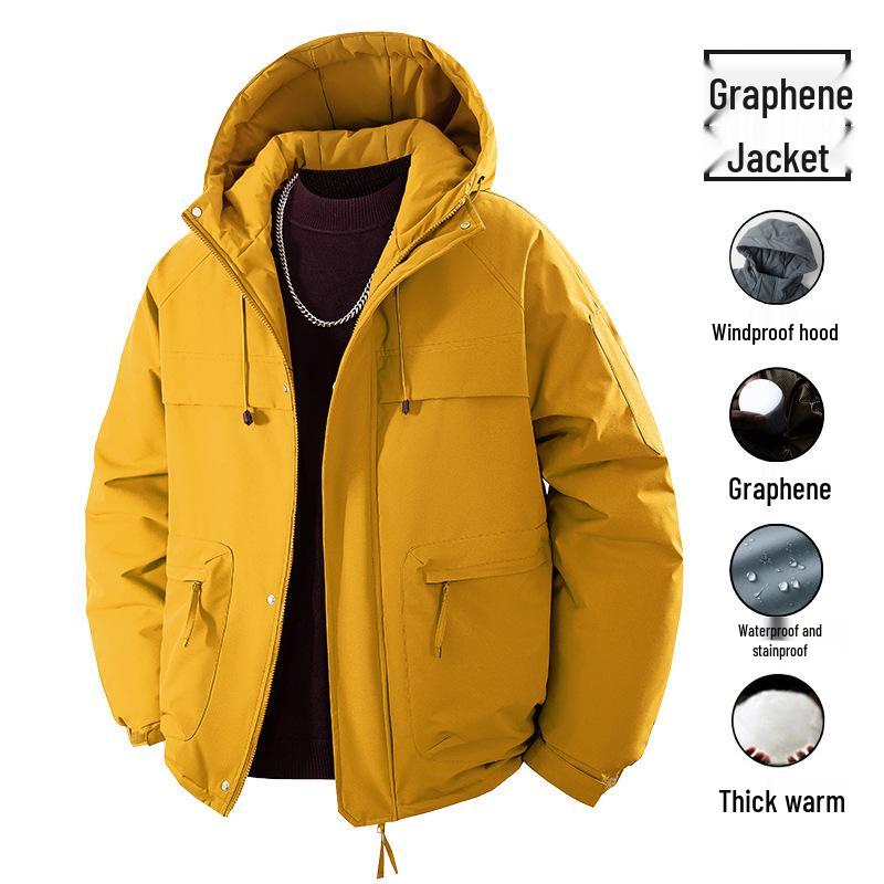 Pánská trendy manšestrová bavlněná bunda se sametovou podšívkou - Velká velikost, edice podzim/zima 2023.