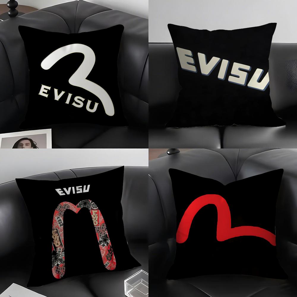 EEVISU Logo Cushion Cover Pillowcase Ultra Soft Skin Friendly Fabric Cloud Like Comfort Concealed Zipper