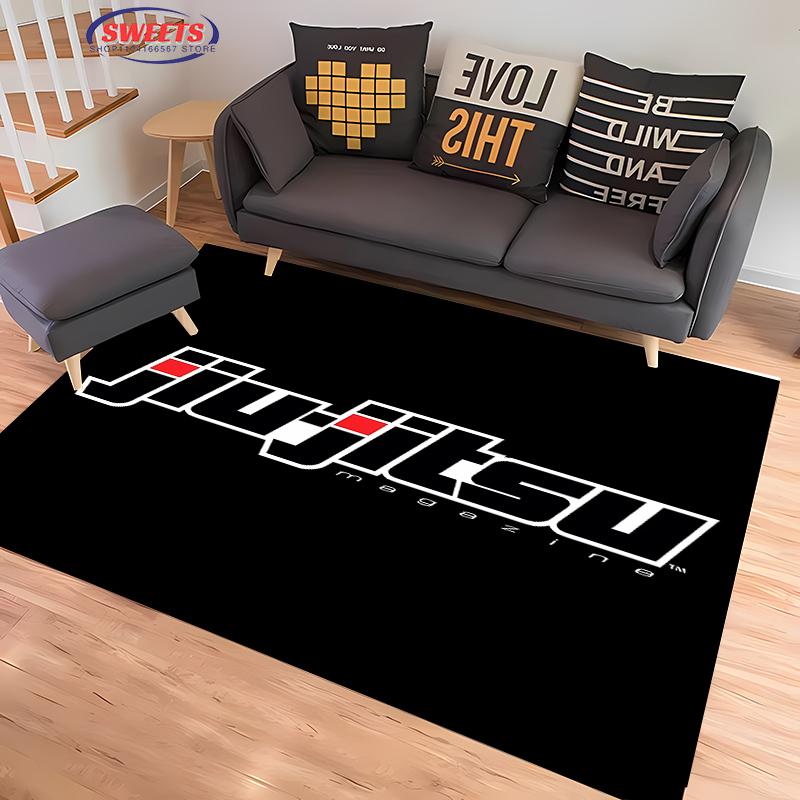 Jiu-Jitsu Warrior Japanese Bjj Gi & Black Belt Mma Rug,Carpet for Living Room Bedroom Sofa Doormat Decor Non-slip Floor Mat Gift
