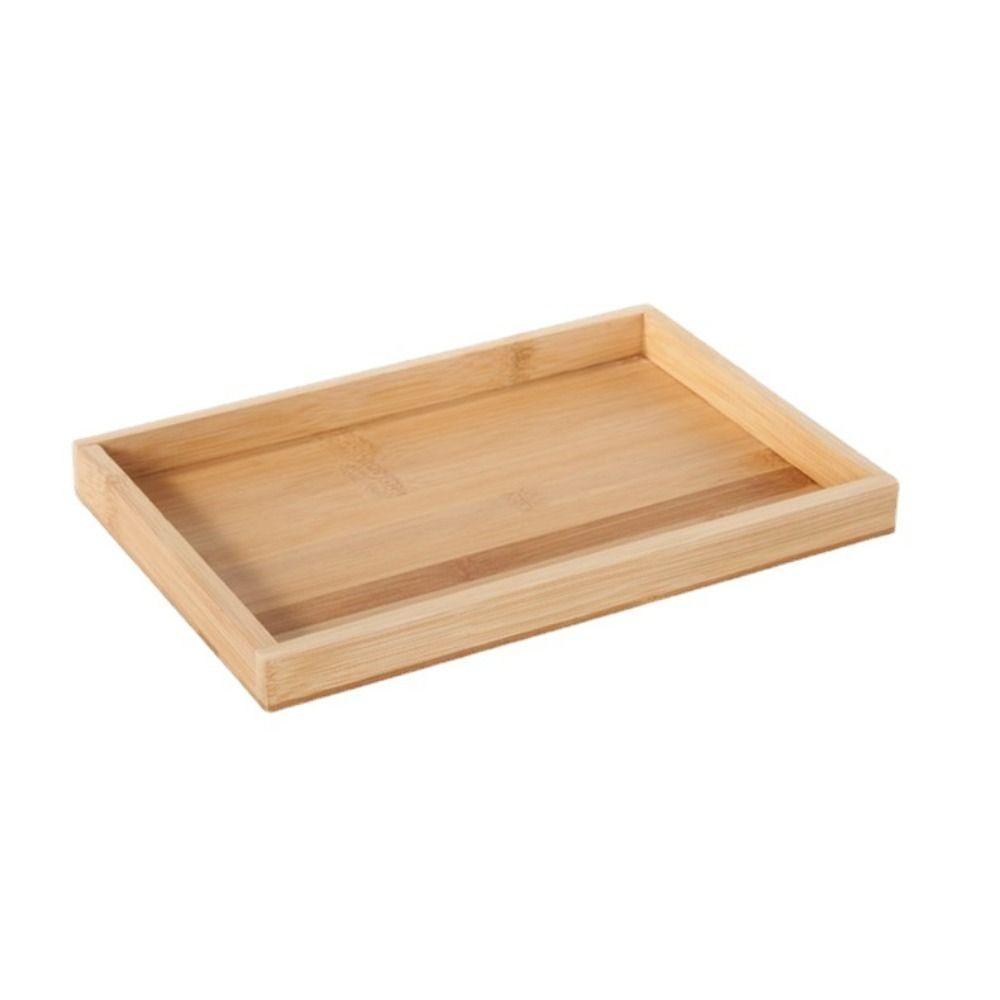 Bamboo Wooden Tea Tray Rectangular Dinner Plate Tableware Serving Tray  Hotel