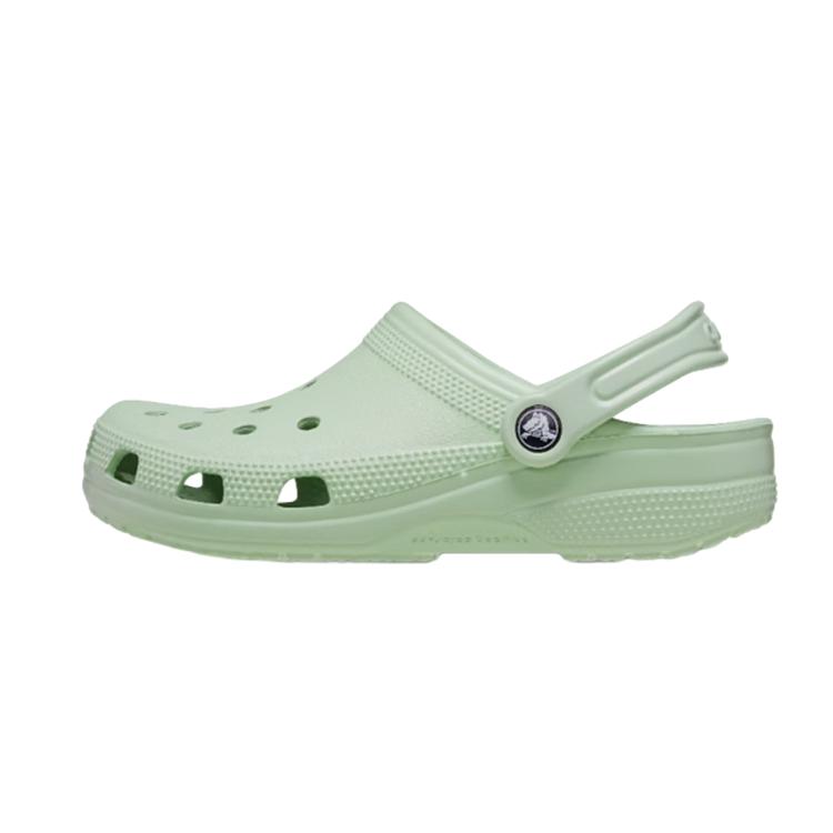 Crocs Classic Clog Leatherette Lightweight and Comfortable Commuter Versatile Hole Shoes Unisex Cream Green