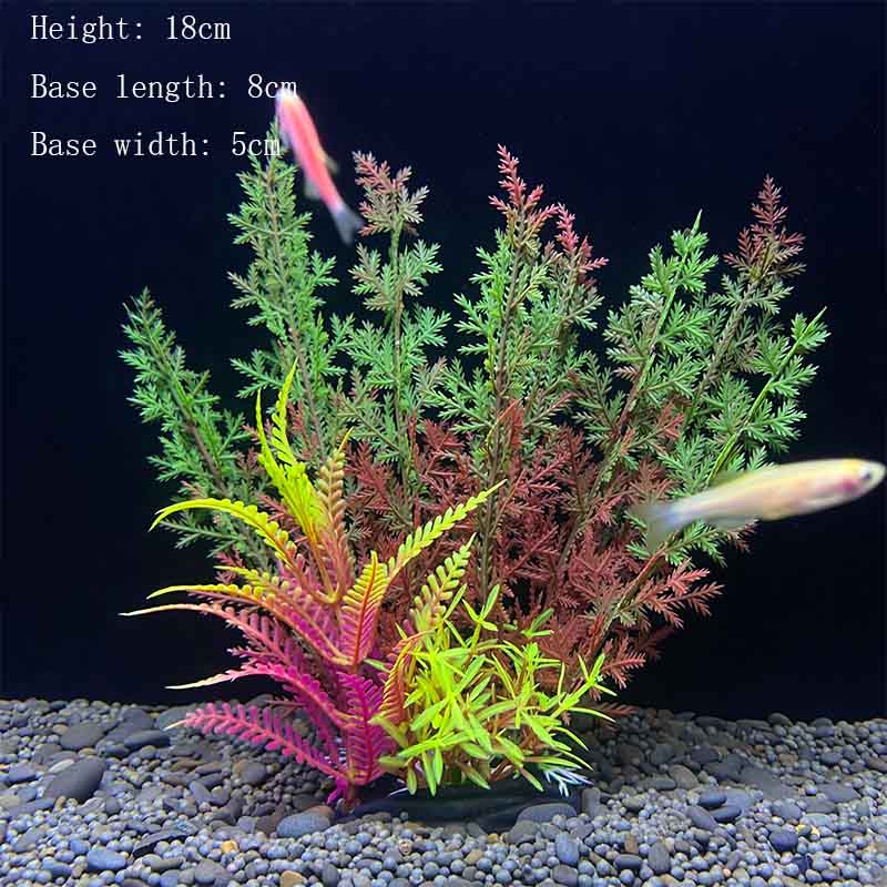 Plantas Artificiais Subaquáticas de Plástico Aquário Tanque de Peixes Aquático Arbusto Falso Grama Aquática Verde Decoração de Simulação de Visualização
