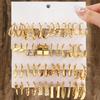 Elegant Retro Twisted Pearl & Metal Hoop Earrings Set for Women