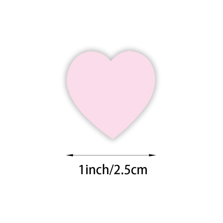 Heart-Shaped Love Stickers - 500 Self-Adhesive Labels per Roll
