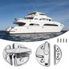 Marine Grade Stainless Steel Door Latches 180 Degree Rotating Knob with Push Button Closure for Boats & Storage Solution