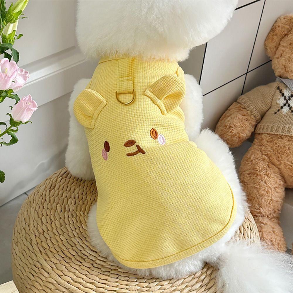 

2025 Soft Cat Vest Breathable Elastic Dog Outfits Cotton Pet Cloths Summer S жовтий