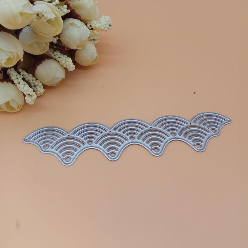 

Волнистые кружевные металлические трафареты для резки металла, штампы для DIY, скрапбукинга, бумажных карт, ремесленные штампы для тиснения