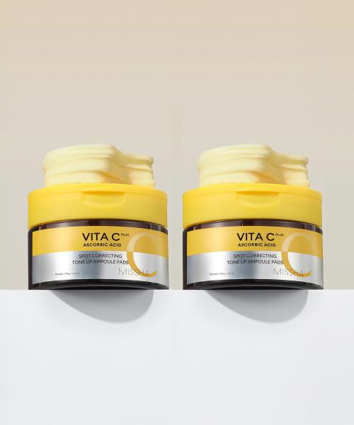 Missha Vita C Plus Spot Erasing Toning Ampoule Pad (2-Pack) FREE