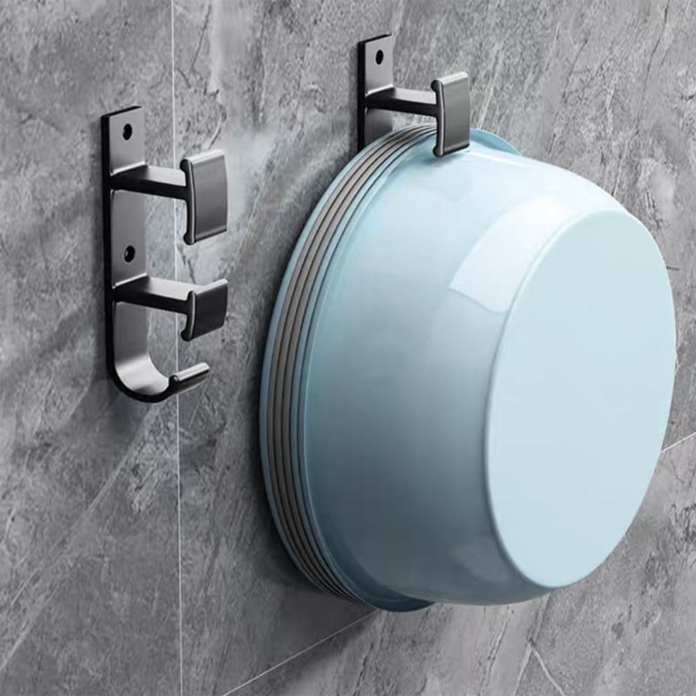 Wall-mounted Washbasin Storage Rack Space Aluminum Bathroom Bathtub Bracket Gifts Washbasin Hook