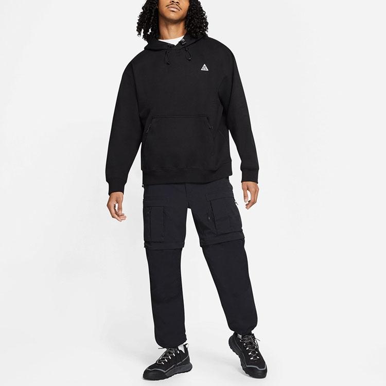 Nike ACG Embroidered Logo Hoodie Pullover Long Sleeve Men Tops Black CW4490-013
