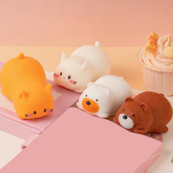 Cartoon Bear Squeeze Toy Stress Relief Slow Rising Cat Sensory Toy Soft Stress