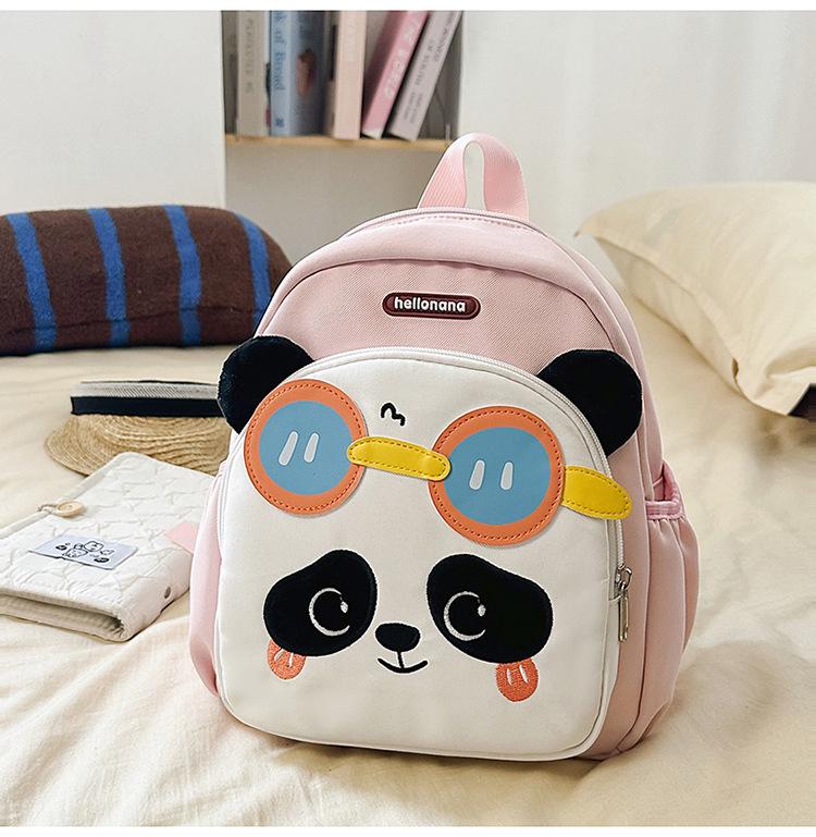 Schoolbag new high-value, fresh, sweet and cute panda backpack, light spring outing backpack for students in grades 1-1