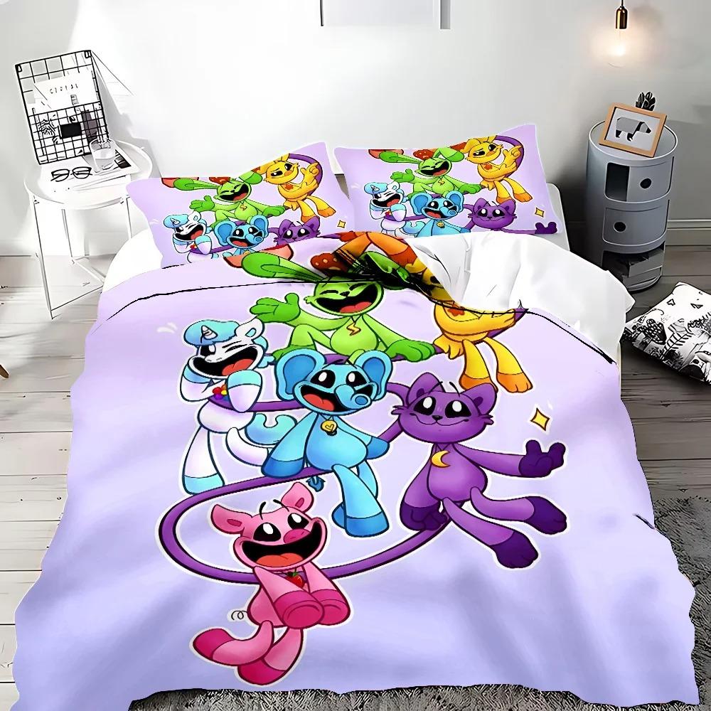 Art Cartoon 3D Printed Smilings Critters Duvet Cover Pillowcase Bedding Set Children Twin Full Single/Double/Large Size Gift