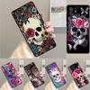 Skull Pink Roses TPU Phone Case For Samsung Galaxy Note 10 Pro S26 S25 S24 S23 S22 Ultra Plus S21 FE S20 Shockproof Cover