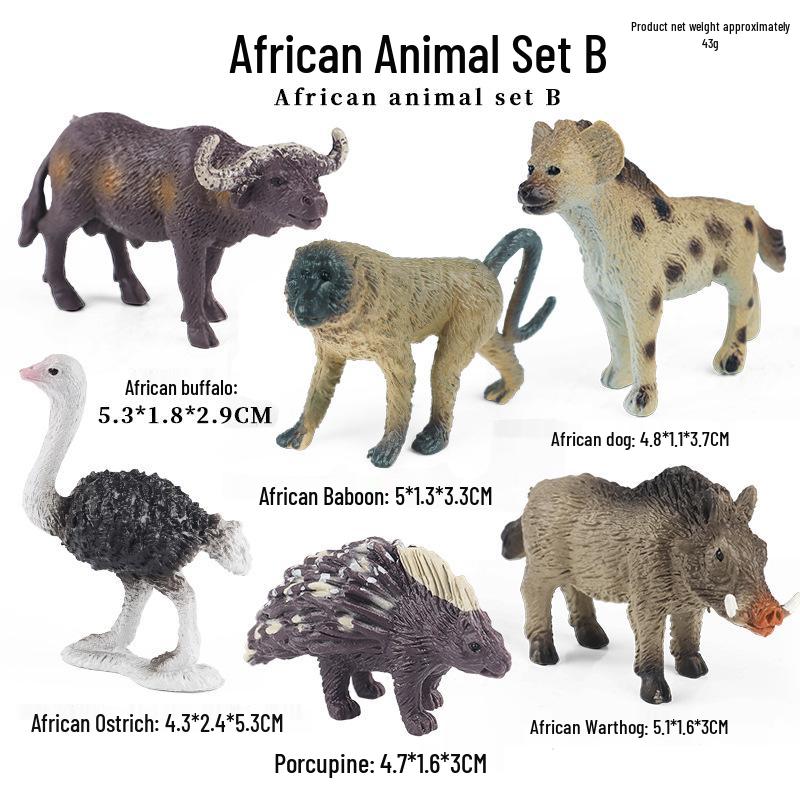 Kids' Educational Farm Animal Figurine Set: Cow, Chicken, Duck, Goose, Pig, Goat