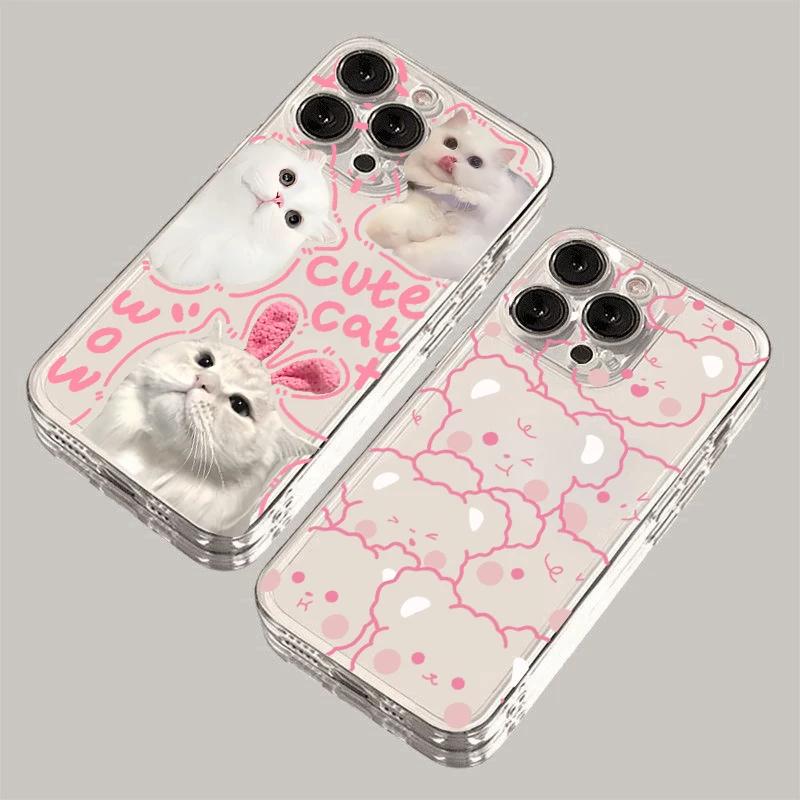 Cute Cat Case for Samsung Galaxy A56 5G A55 A35 A36 A15 A16 A26 A54 A52 A53 A14 A05 A05S A06 A25 A34 A35 A32 A50S Lovely Cover