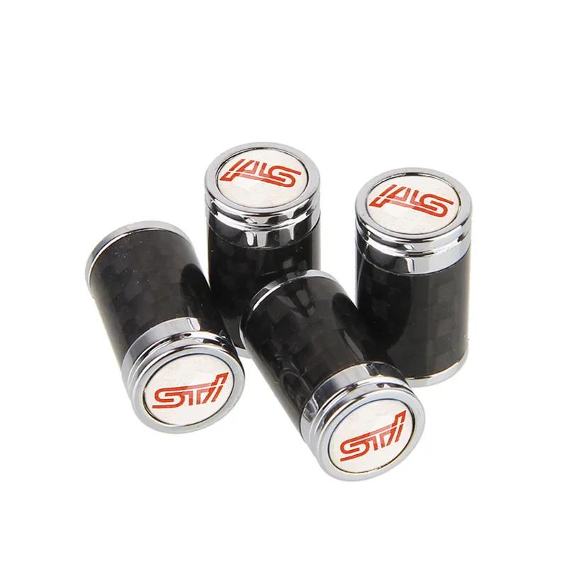 4pcs Carbon Fiber Alloy Car Wheel Dust Covers Tire Valve Caps for Subaru STI XV WRX BRZ FORESTER IMPREZA LEGACY OUTBACK ASCENT lki1