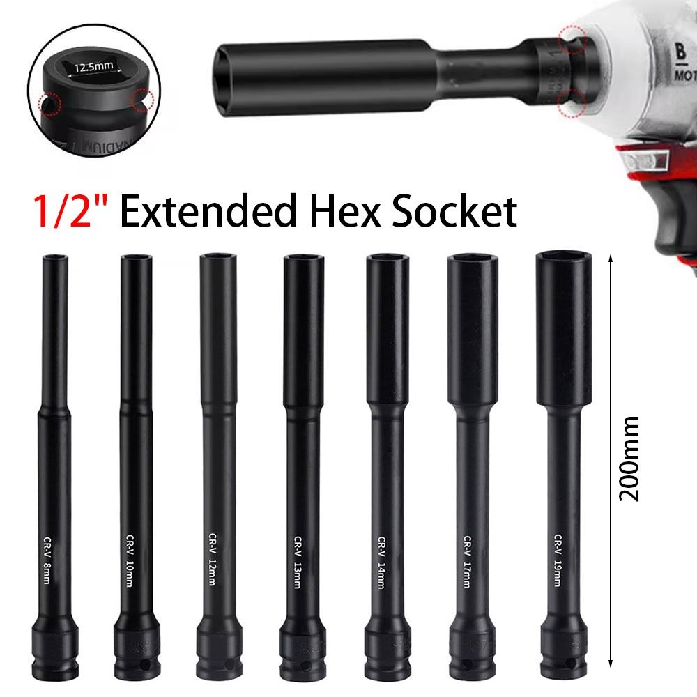 

1Pcs Electric Hex Standard Wrench 1/2inch Extended Hex Socket Socket Head Adapter