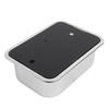 RV Single Bowl Bar Sink 15 X 11 X 5.4in Square Stainless Steel with Tempered Glass Lid and 40mm Drain Hole for Caravan