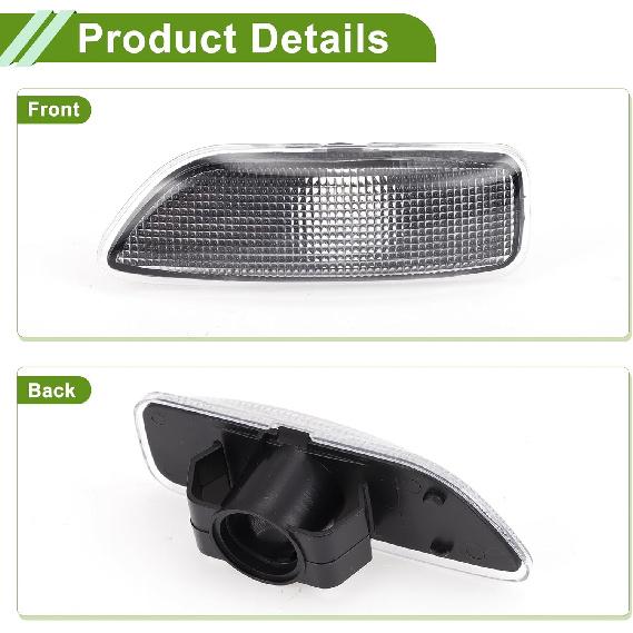 No.30722642 Side Marker Light Cover for VOLVO S60 2001-2009 Waterproof White Blinker Corner Parking Light Turn Signal Light Lens Plastic 1 Pcs