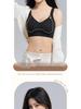Plus Size Gathering Support Bra for Full Bust - Autumn/Winter Warmth, Anti-Sagging Design with Fixed Cups for a Slimming Effect.