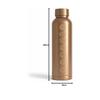 Reine Kupfer-Wasserflasche 1 Liter, 7 Chakren, Auslaufsicher, Stärkt das Immunsystem, Ideal für Büro, Fitnessstudio, Yoga, Als Geschenk, 1L