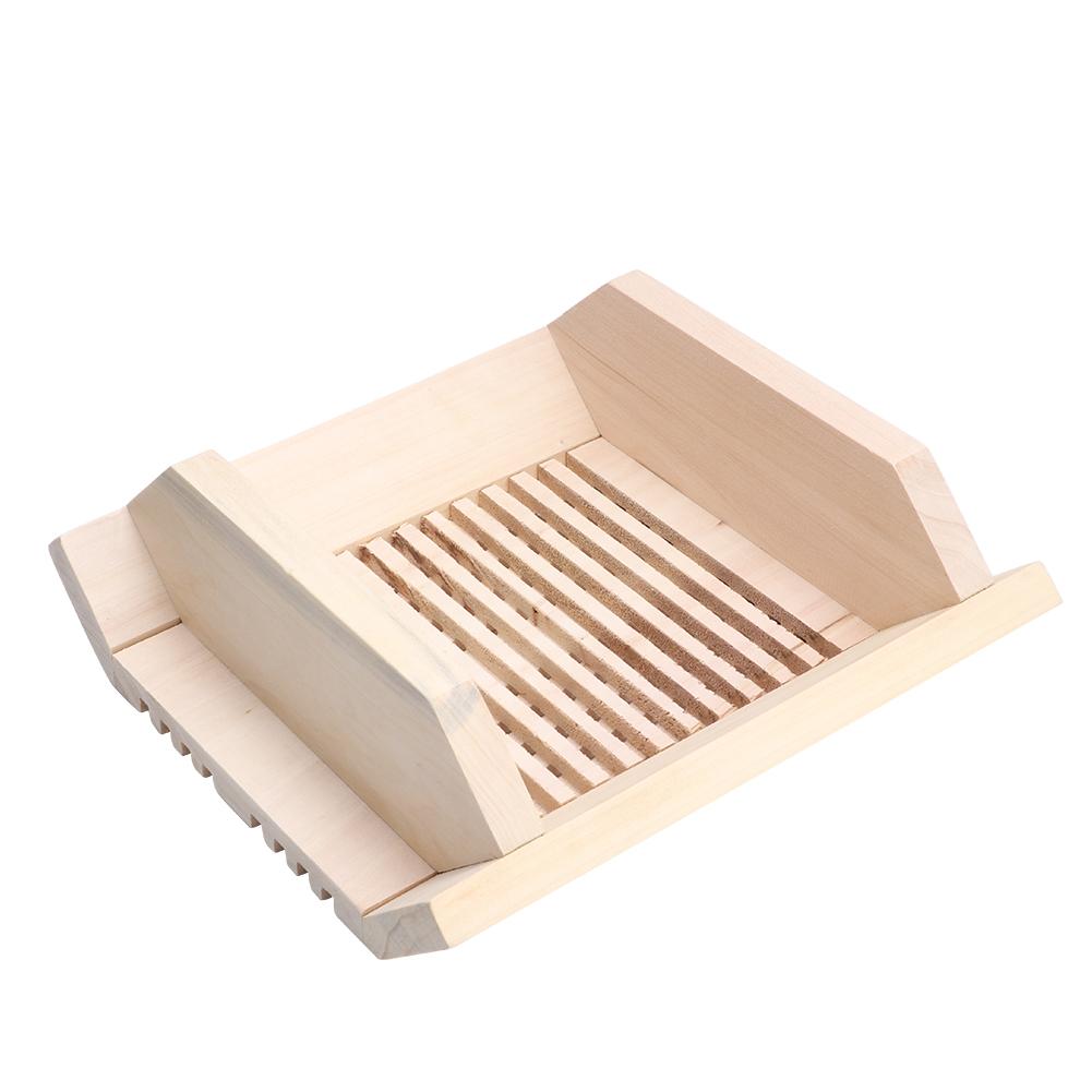 Saunová místnost Čtvercové dřevěné rohové stínidlo Kryt světla Saunové příslušenství