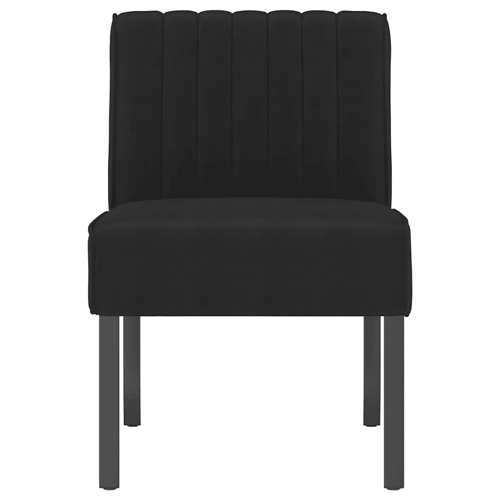 Upholstered Chair Black Velvet