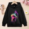 Autumn Winter Colorful Gymnast Printed Hoodies Fashionable Casual Warm Sports Long Sleeved Children's Boy and Girl Kids Unisex Hooded Sweatshirts