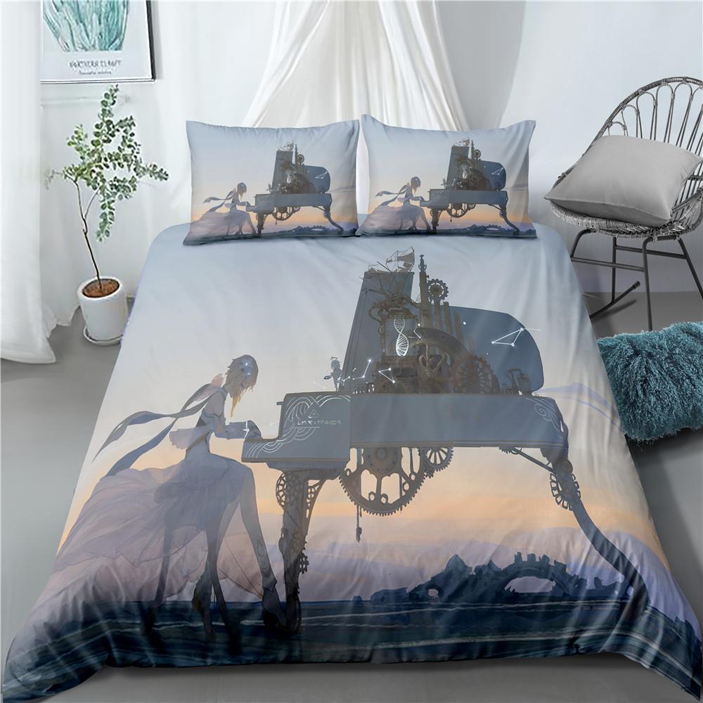 

Домашний текстиль, Постельное белье, Пододеяльник из трех частей, Наволочка. UK Single 135 * 200cm two-piece set (90g)