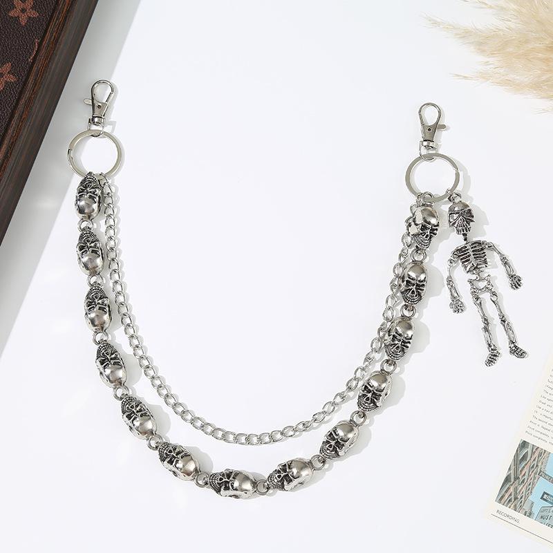 Unisex Metal Skull Hip Hop Punk Waist Chain