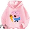 Autumn Winter Casual Youth Hoodie Cute Kawaii Cartoon Graphic Hooded Kids Tops Peppa Pig Boys Girls 3 14