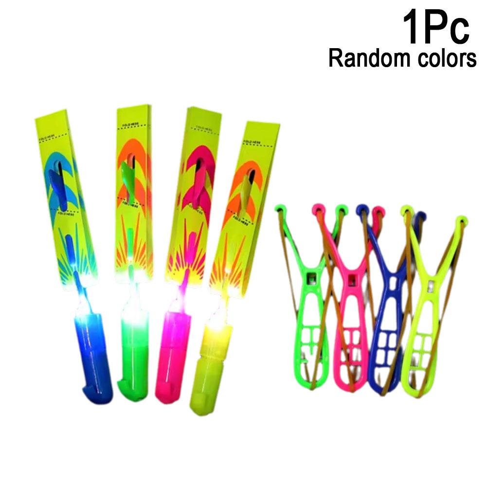 Blue Light-Up Propeller Flying Toy Flying Propeller Toys Outdoor Party Favors Glow In The Dark Helicopters for Kids