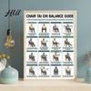 Gelenkschmerzlinderung Übungen 3 Stück Stuhl Tai Chi Übungsplakat Set Sitzendes Training Senioren Selbstpflege-Tabelle für Senioren Geringe Belastung Gleichgewicht Kraft