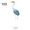 Weatherproof Patio Decoration Blue Heron Garden Statues, Metal Cranes Decor, Sculpture Yard Outdoor Ornament Art, Bird Lawn Ornaments for Backyard