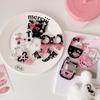 Sweet Cool Girls Acrylic Keychain Hook Pink Black Hanging Decoration For Bag Pendant Doll Toy Holder Personalized Pendant Gift