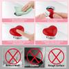 4Pcs Toilet Press Button Topper,Love Heart Shaped Toilet Tank Flusher Top Push Button for Women Long Nail Bathroom Accessories