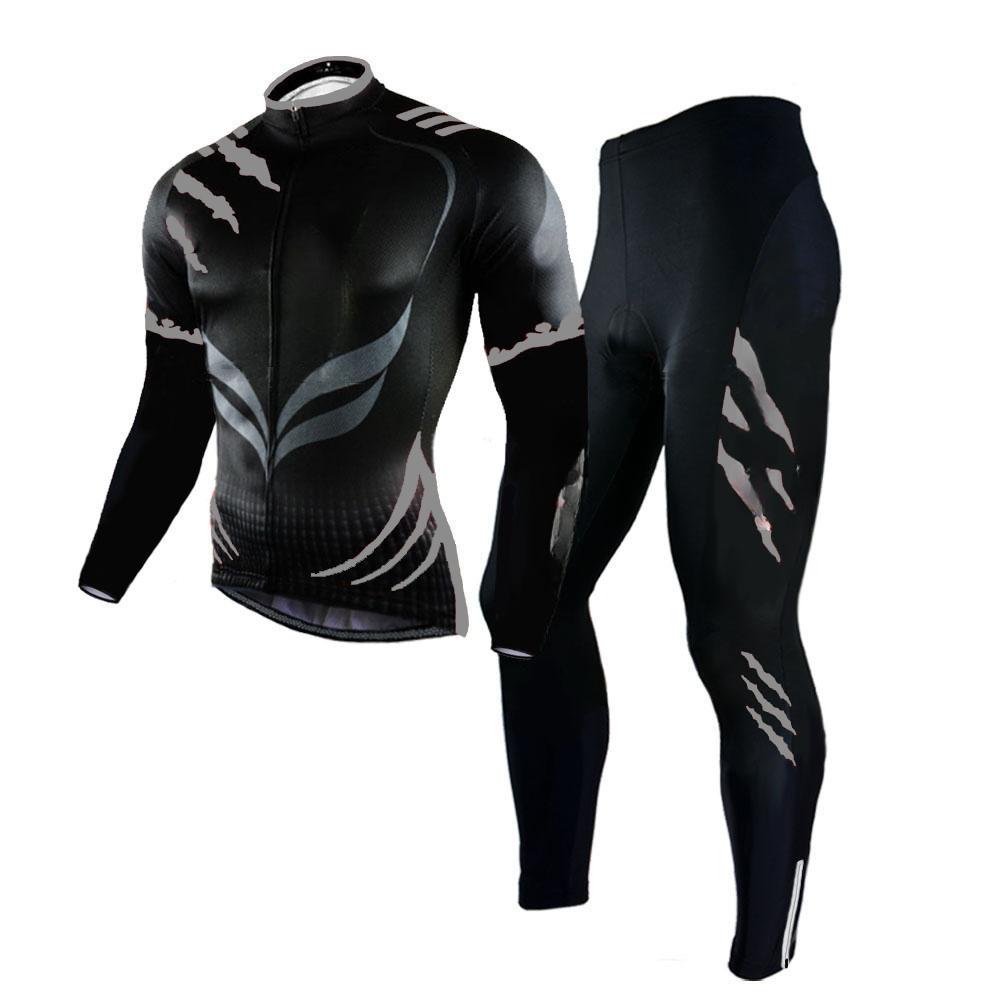 Cycling Team Men's Cycling Jersey Long Sleeve Set MTB Bike Clothing Tenue Velo Homme Bicycle Wear 2026 Winter Velvet Warm Cycling Clothing