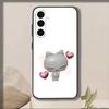 Cute Music cat   Phone Case For Samsung Galaxy A73,A72,A71,A70,A53,A52,A51,Soft Silicone Black Cover