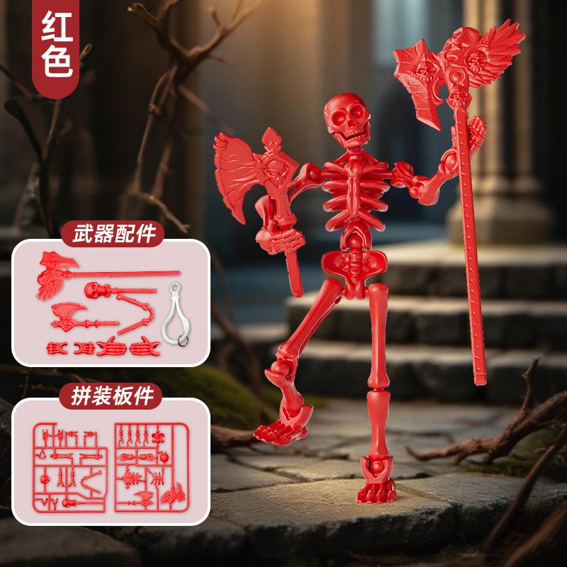 Non-Toxic 3D Skeleton Model Assembly Toy Multi Joint Mobile Skull And Bone Puppet Decoration Action Figures Anime Gifts Games Toys