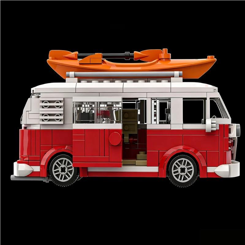 Technical Creative Vehicle MOC City Camper Travel Trip Car Blocks T1 MOC-Designer Suit Building Party Gifts Holiday C