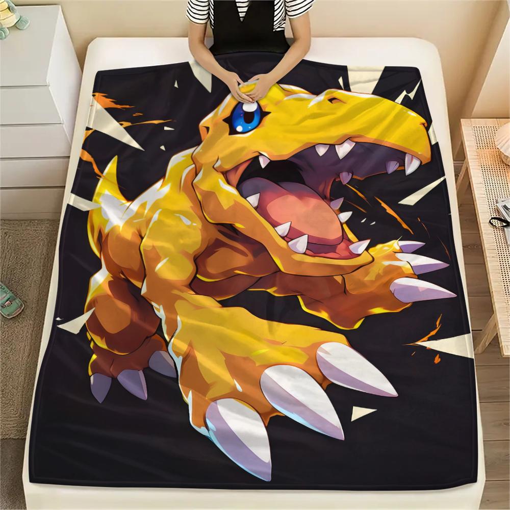 Digimon Agumon Theme Blanket, Digimon Fan Soft Throw, Ideal Gift