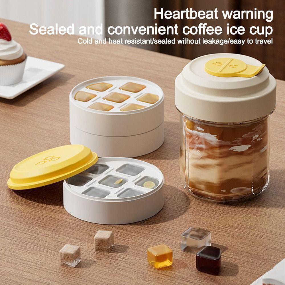 Multifunctional Large Capacity Ice Cube Tray Press Easy Demoulding Portable Ice Making Storage Cup Ice Maker