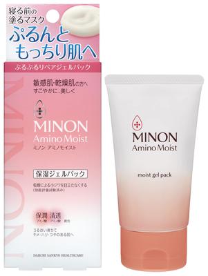 Minon Amino Moist Repair Gel Pack 60g Dry Moisturizing Gel Mask To Apply Before Going To No Massage No Rinsing Required [Sensitive Skin, Skin] Pack,