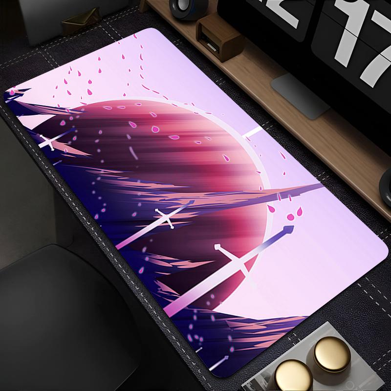 Anime Mousepad Computer Gamer Lock Edge Desk Mat Laptop Space Galaxy Keyboard Pad HD Print Soft Mouse Pads Natural Rubber Carpet