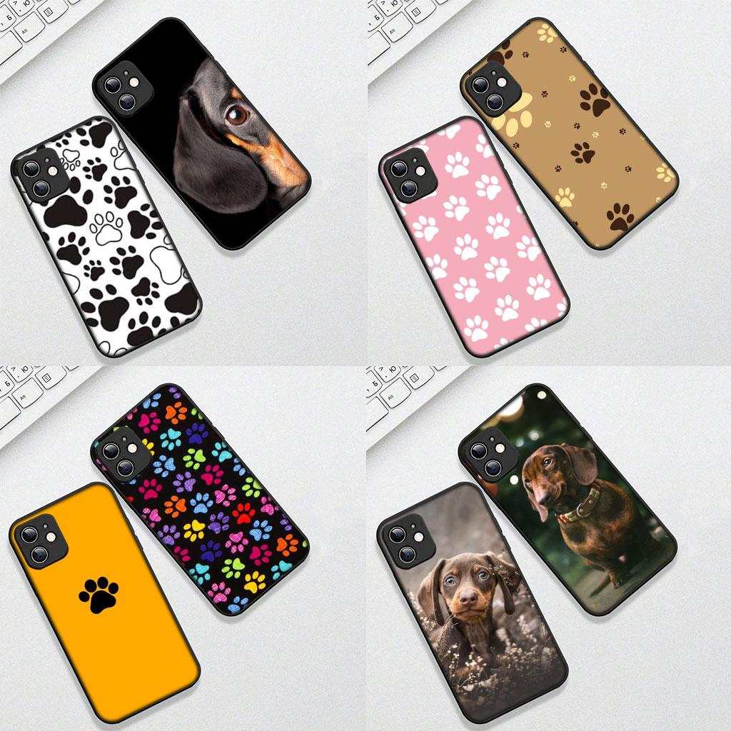 Dachshund Cute Dog Paw Casing Phone Cover for Motorola Moto G86 G14 G35 G34 G45 G55 G64 G75 G85 G24 G15 G54 G57 Power Soft Case