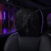 2PCS Spider Web Car Pillowcase Cool Decorations Car Seat Headcover  Journey Must-Have