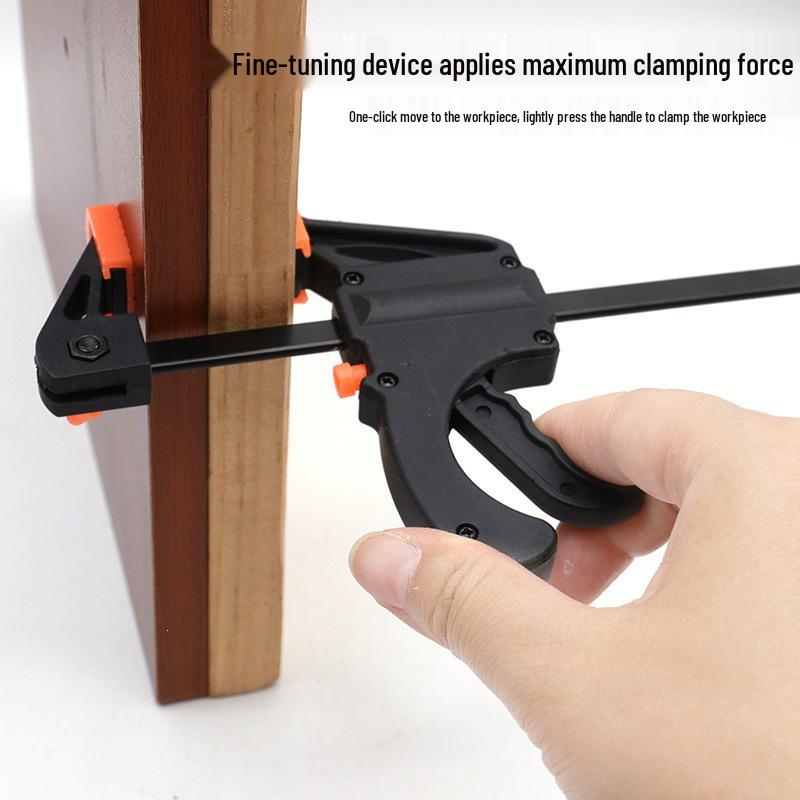 4" Adjustable Compression Woodworking F Clamp - Strong Wood Board Fixing Tool