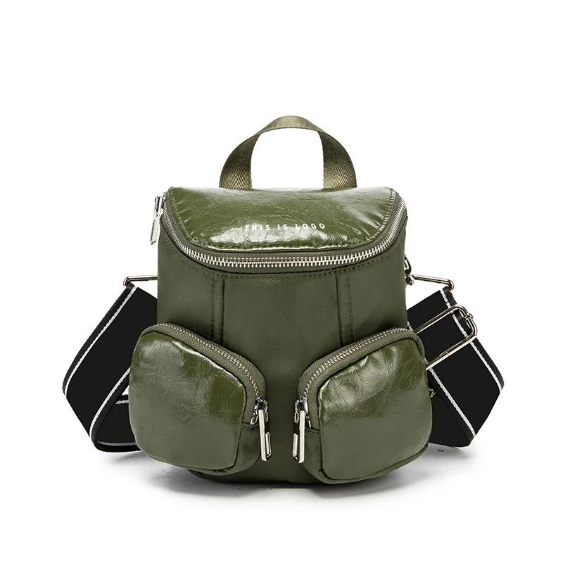Shoulder Multi-Pocket Bag  Dualuse Cloth  Casual Messenger Bag  All-Match Fashion Backpack